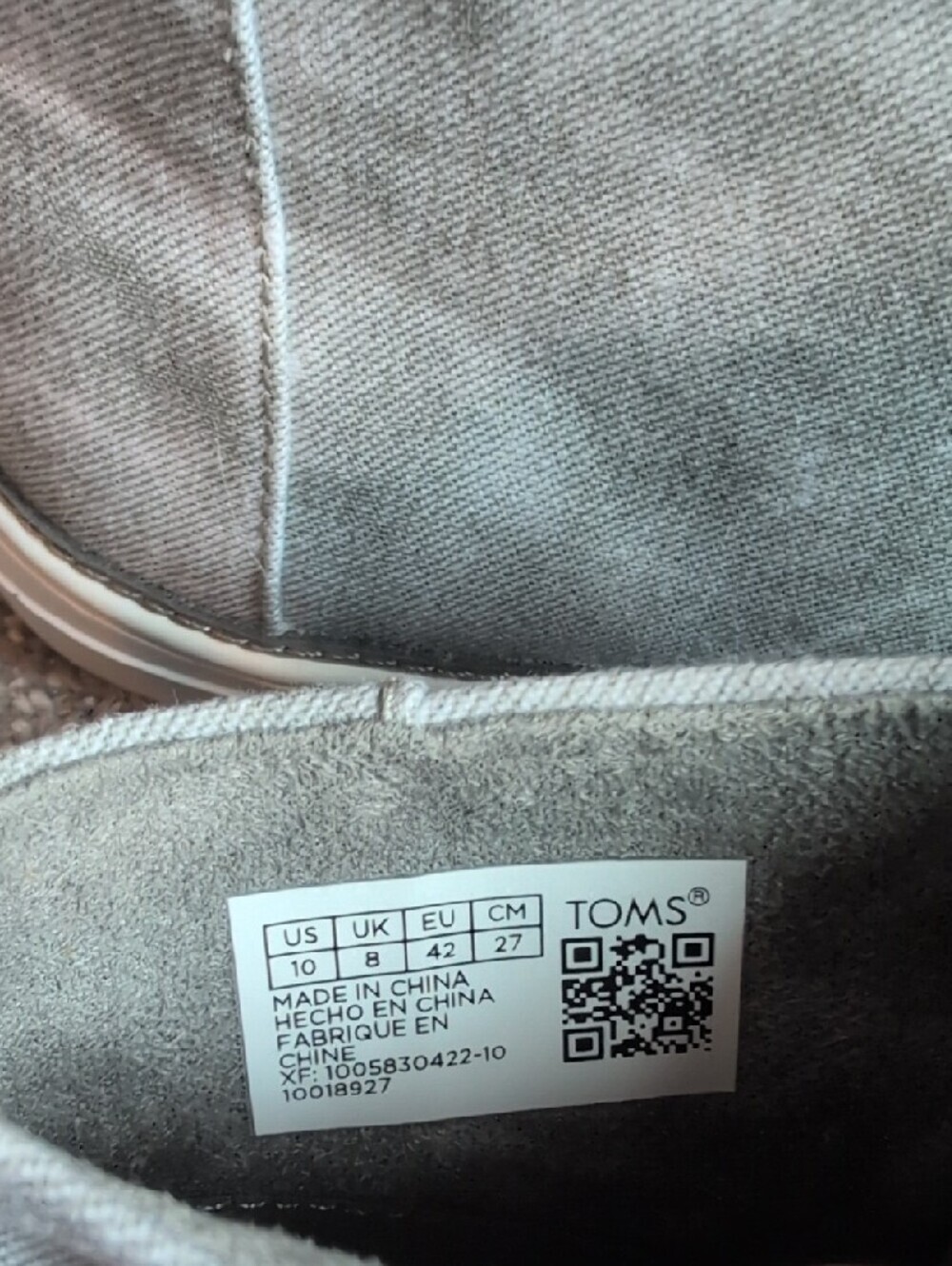 Toms Womens Bryce Gray Canvas Chukka-Style Bryce Sneaker NWT - Picture 6 of 12